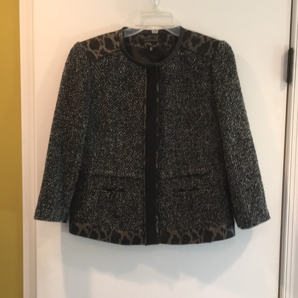 Elie Tahari mixed media jacket - Picture 7 of 14